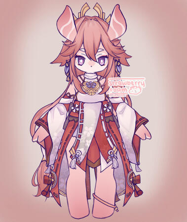 Yae Miko Melusine Concept Design
